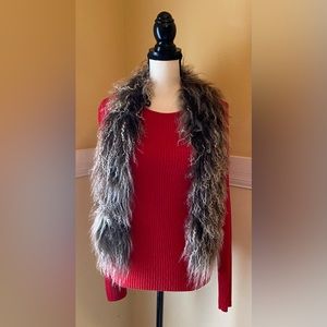 MCNY 2 piece Sweater Jacket/ Tank Set; Red; Jacket(med) Tank(large); LNWOT